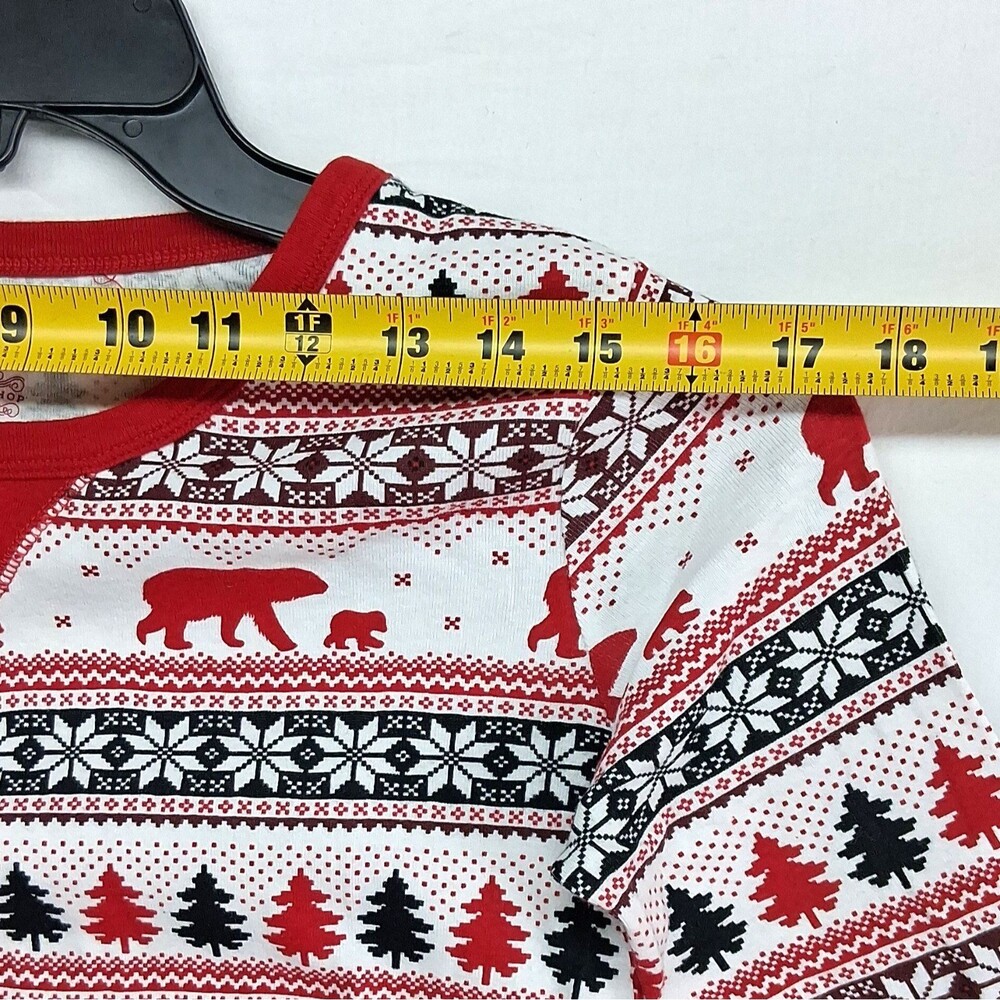 Wondershop Womens S 2 Pc Cotton Knit Fair Isle Polar Bear Christmas Pajama Set - Picture 4 of 9